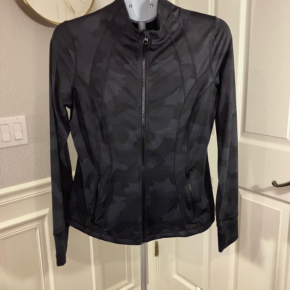 Yogalicious Black Camouflage Bomber Jacket